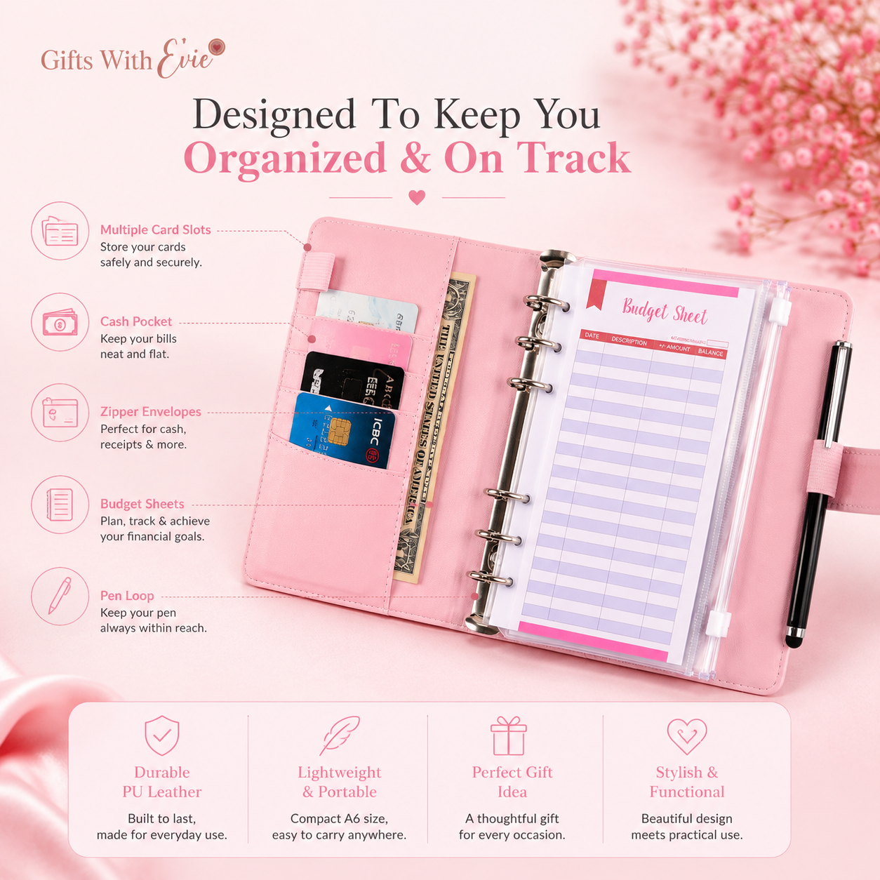 Gifts with Evie™ 100 Envelope Budget Planner